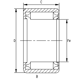 B series - drawn cup full complement needle roller bearing